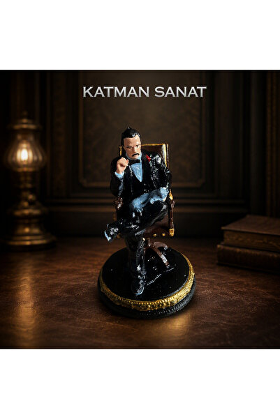 Katman Sanat The Godfather Don Vito Corleone 10 cm El Boyaması 3D Figür Biblo...