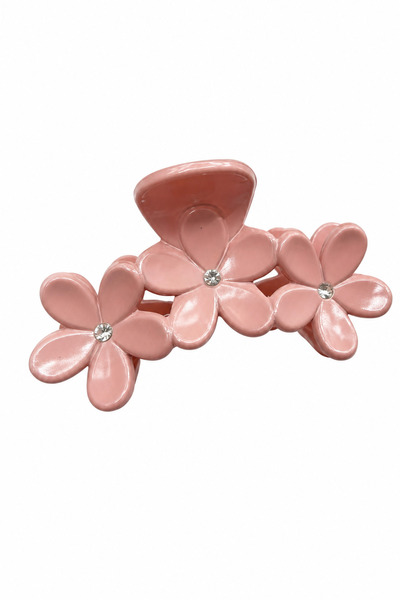 Jack Ferrero Stylish Floral Design with Stone Detail Powder Pink Hair Clip Cl...