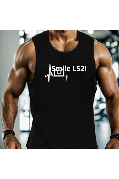 PENTHİLUS Men's oversized crew neck sleeveless t-shirt - longline