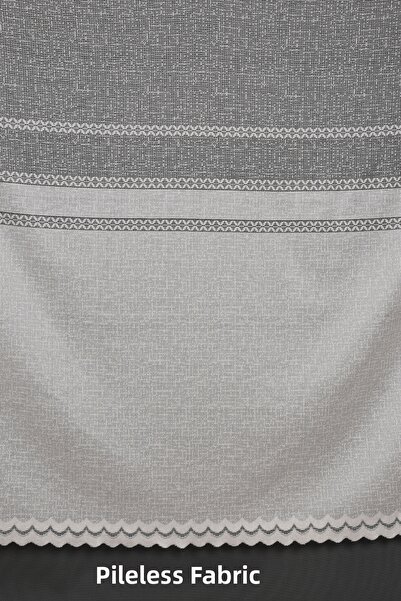 AKÇA TEKSTİL X Model Cream Color No-Pleat Single Wing Background Curtain 300*...