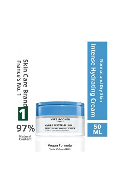 Yves Rocher Gel Cream - Normal and Dry Skin - Hydra Water Plump Moisturizing ...