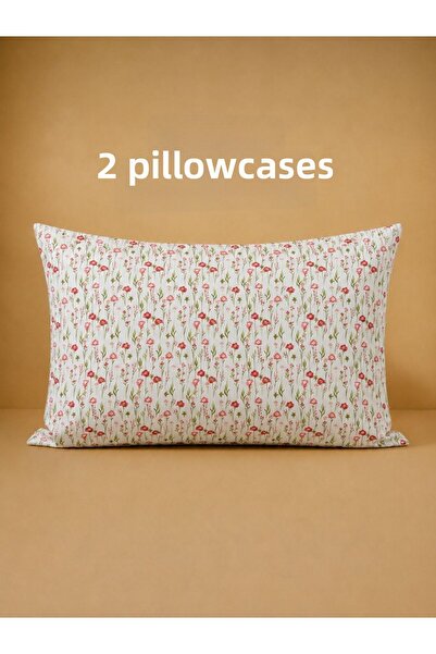 meressa home Pillowcase 2 Pieces Cotton Lining 50X70 cm Liquid Proof