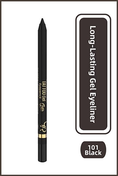 Golden Rose Tattoo Gel Eyepencil No: 101 Noir - 24 Hour Lasting Waterproof Ge...