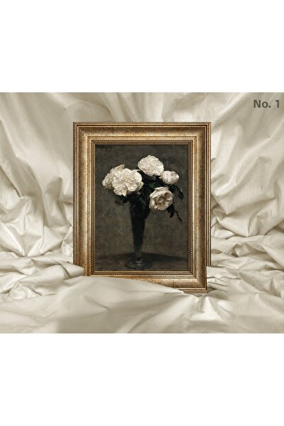 Vetro Design Henri Fantin-Latour - Pictură înrămată cu trandafiri într-o vază