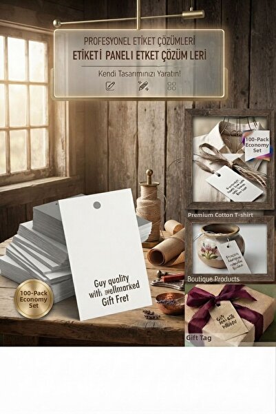 Orbak Kağıt Premium White String Price Tags 100 Pcs |   Brand, Product, and G...
