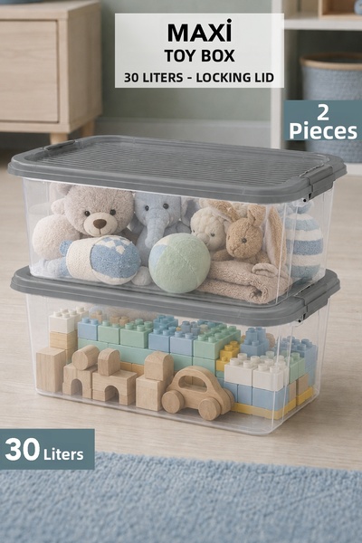 Meleni Baby 2-Piece Decorative Storage Box - Baby Kids Room Organizer Toy Sto...