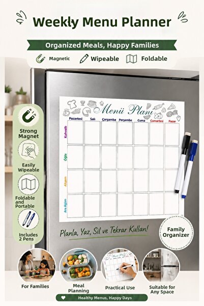 Hobialem Εβδομαδιαίο Μενού Magnet Planner Μαγνητικός πίνακας γραφής που διαγρ...