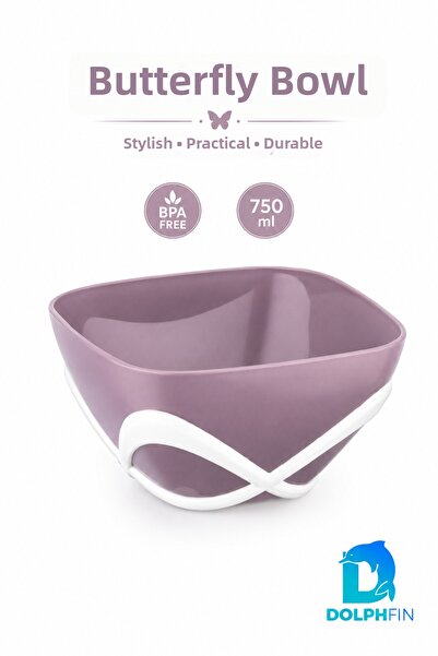 DolphFin Kelebek Kase 750 ml Bpa Free Decorative Presentation and Snack Bowl