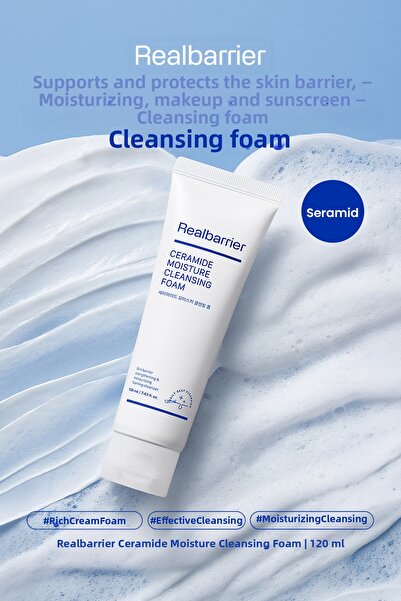 Real Barrier Makeup & Sunscreen Removal Foam with Ceramide Realbarrier Cerami...
