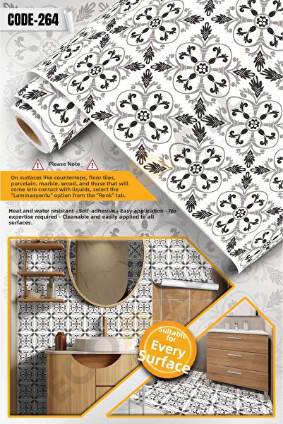 DECOMALL CODE-264 Rezistent la apă Bucătărie Baie Pardoseală Mobilier din mar...