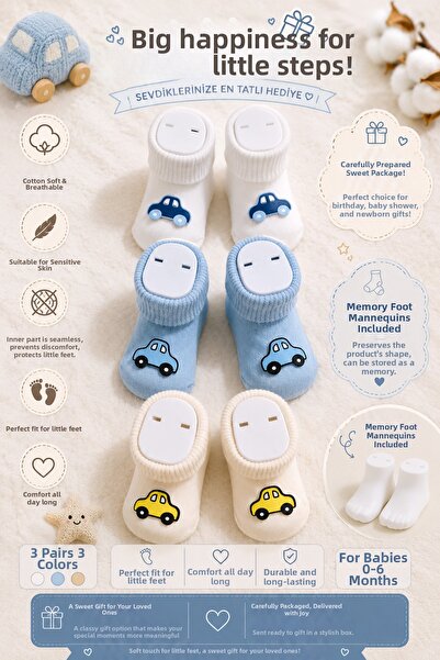 Generic Brand Baby Sock Set with Gift Accessories Includes Souvenir Foot Mann...