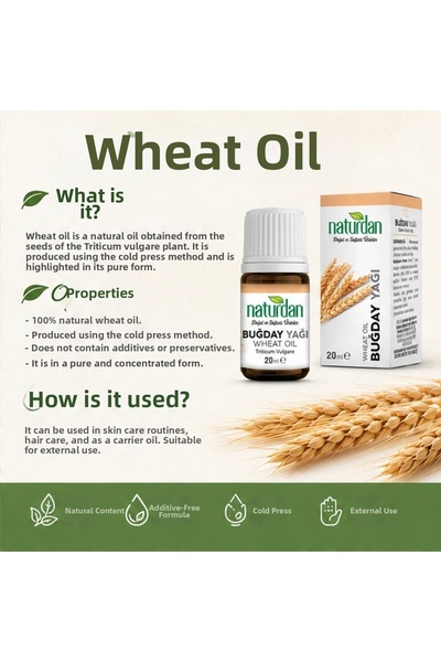 Naturdan Wheat Oil 100% Natural Pure 20 ml Set of 6