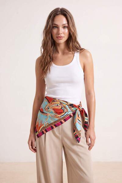 TRENDYOL SHOES Mehrfarbiger 70*70 cm Damen-Einzelschal TAKSS26FU00006