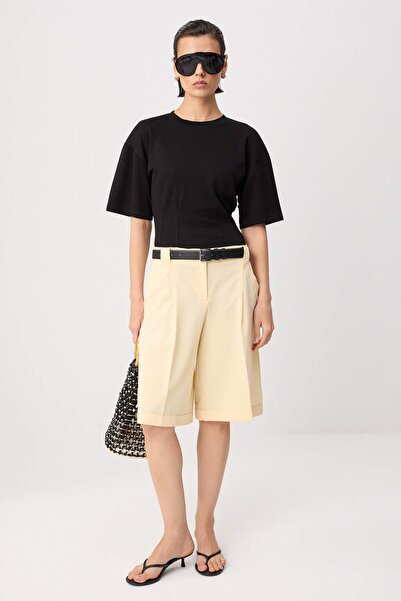 Trendyol Collection Black Fitted/Cut-To-Fit Crew Neck Short Sleeve Soft Touch...