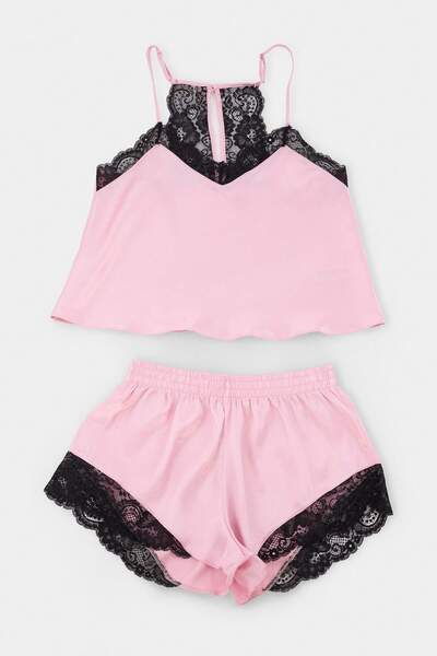 Trendyol Collection Powder Plain Satin Woven Pajama Set Thmss22Pt0269