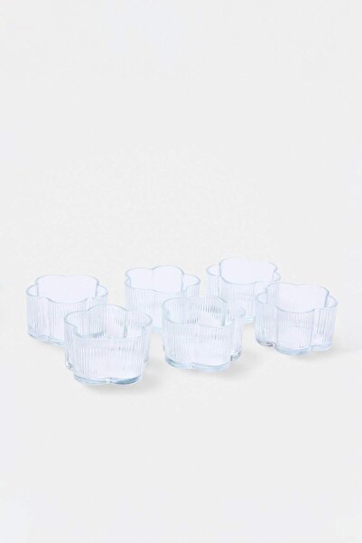 TRENDYOLMİLLA HOME Flower Shaped 6-Piece Glass Bowl Set 6cm X 7.5 cm Tphaw27K...