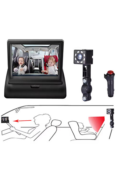 Choice Rear View Monitor 4.3 inch CCD HD Screen Baby Car Mirror Adjustable Wi...