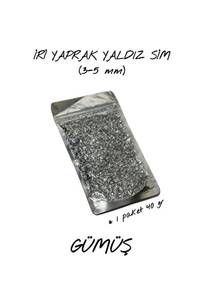 DURAKS GÜMÜŞ İRİ YAPRAK SİM 40 gr (PARLAK YALDIZ) | İpek Sıva & Canlı Sıva & ...