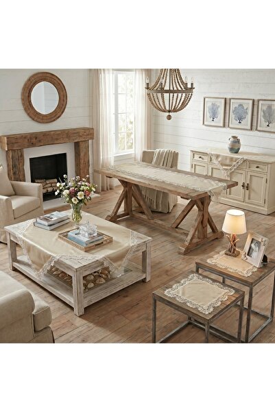 Finezza Σετ σαλονιού Violetta Luxe με κορδόνια από οθωμανικό μεταξωτό ύφασμα ...