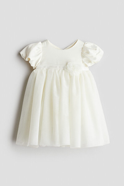 H&M Tül Etekli Saten Elbise