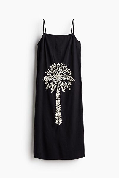 H&M İşlemeli ve Askılı Elbise