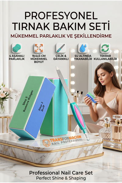 Transformacion 4 Yüzeyli Törpü ve Parlatma Blok Sünger 3 lü Set