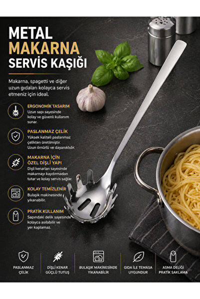 House Bird METAL MAKARNA SERVİS KAŞIĞI Pratik, Dayanıklı ve Şık Servis Deneyimi