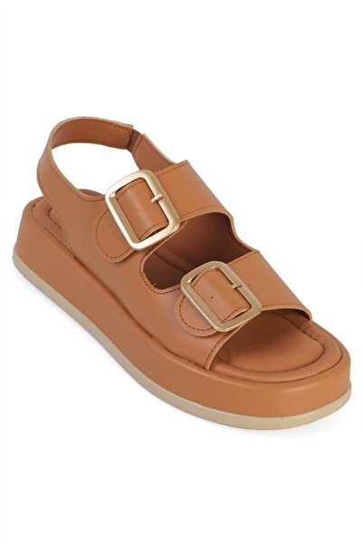 Capone Outfitters Γυναικεία πέδιλα με διπλό λουράκι με αγκράφα