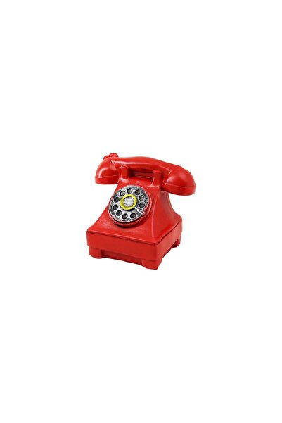 Go İthalat ANKESÖRLÜ TELEFON VİNTAGE DEKORATİF BİBLO 12X7.5CM REÇİNE (5586)