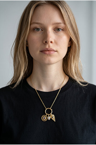 Laviona jewelry Charm Yaprak Kolye