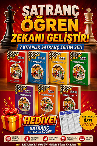 Analiz Yayınları Satranç Eğitim Kitapları 7’li Set | Okul ve Kurslara Uygun |...