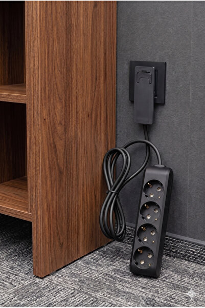 Gündüz Elektromarket Ultra İnce Fişli Uzatma Kablosu 4’lü (1,5M)dar Alanlar İ...