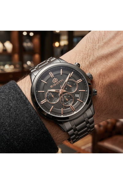 Bigotti Quotidiano Black Stainless Steel Watch for Men BG.1.10670-5