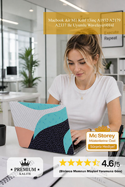Mcstorey Macbook Air M1 Kılıf 13inç A1932 A2179 A2337 Ile Uyumlu Wavelayers01nl