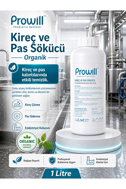 PROWİLL Kireç ve Pas Sökücü 1 L | Organik, Güçlü Doğal Temizlik