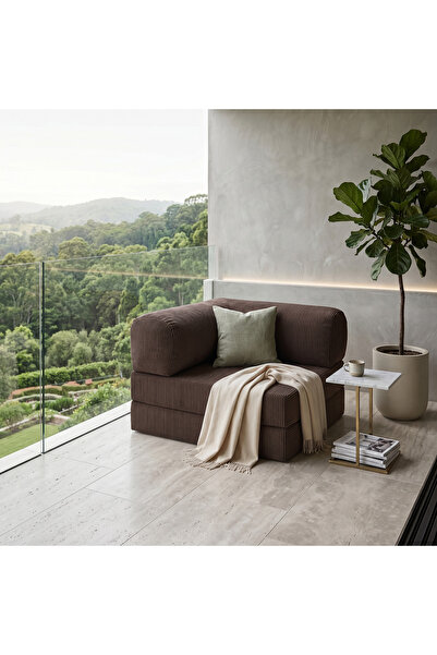 DECHOME 100x100 Modüler Köşe Minderi 100x100 Fitilli Kadife, Rahat, Dayanıklı...