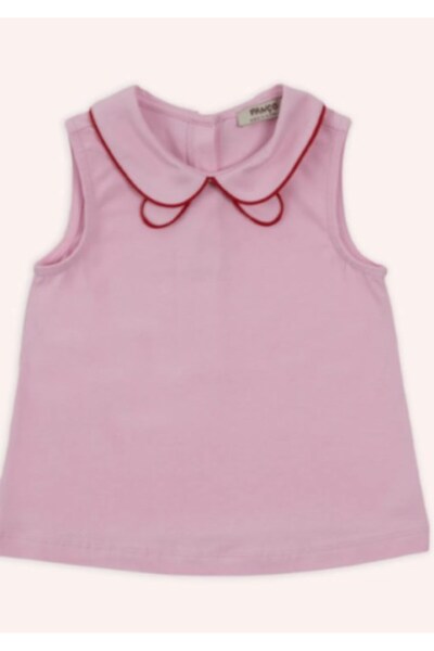 Panço Baby Girl Collared Sleeveless T-Shirt Gkpn0121