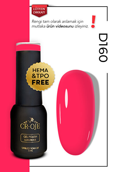 CROJE KALICI OJE Kalıcı Oje D160 - Pembe (5 ML)