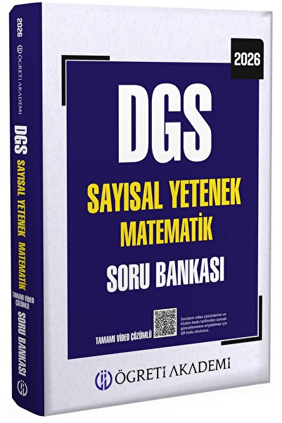 Öğreti Akademi 2026 DGS Sayısal Yetenek Matematik Tamamı Çözümlü Soru Bankası