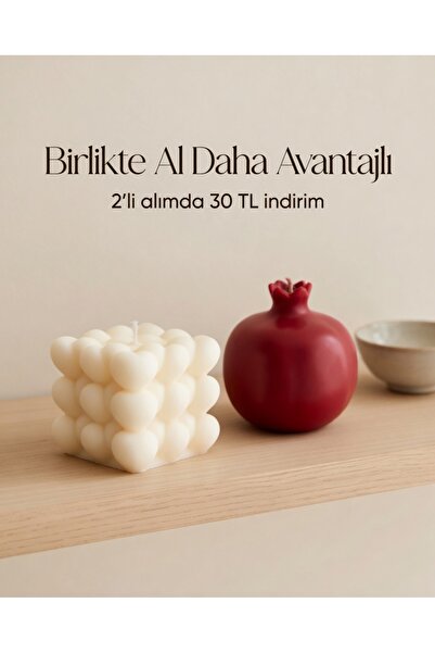 lumina candless handmade i burn for you Nar Mum | El Yapımı Dekoratif Mum | M...