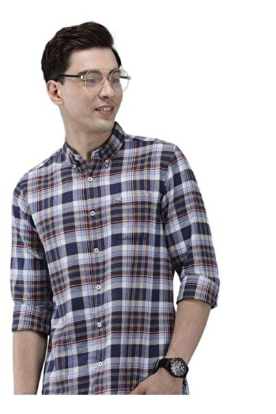 The Bear House Men's Blue Checks Slim Fit Shirt for Every Occasion
