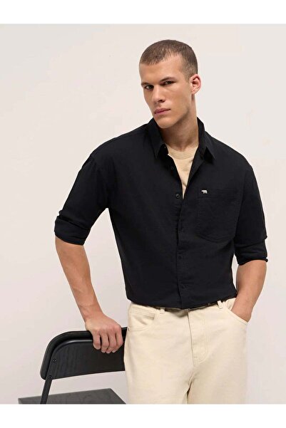 The Bear House Men's long Sleeve Shirt, breathable, soft comfort Fabric