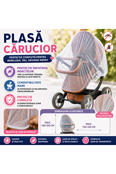 SMARTECH Plasă de țânțari pentru cărucior, universală, poliester