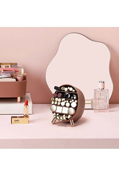 Arabest Cosmetic Storage Box, Makeup Brush Organizer, Cute Design, Pink, Desk...