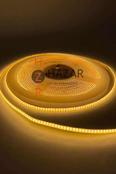 Hazar Led 12 Volt 3mm 400 Ledli İnce Esnek Cob Şerit Led Gün Işığı IP20 5 Metre