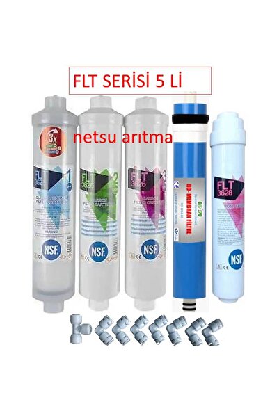 netsu arıtma -Çift Karbon,FLT Serisi,Kapalı Kasa Su Arıtma Filtresi,5 li Filt...