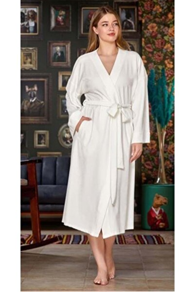 Aqua Dressing Gown Velvet Cream