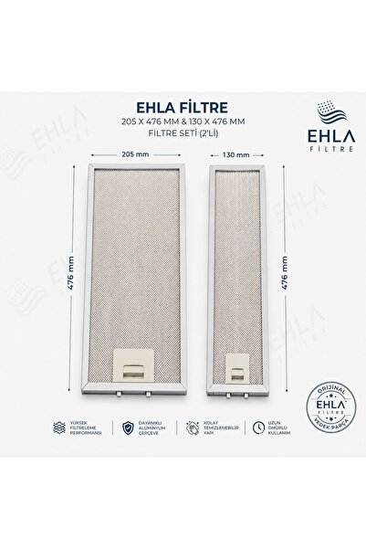 EHLA Filtre Esty,silverlıne 1140 Aspiratör Filtre Seti
