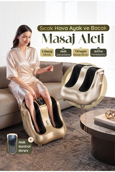 EN SİGA Ayak Bacak Sıcak Hava Isıtma Masajı Ayarlanabilir Sessiz Lcd Ekran Uz...