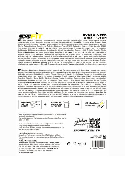 Sporfit Nutrition Hydrowhey Protein Powder 960 Gr 30 Servings Chocolate + 3 Billion Probiotics + Shaker + Protein Coffee